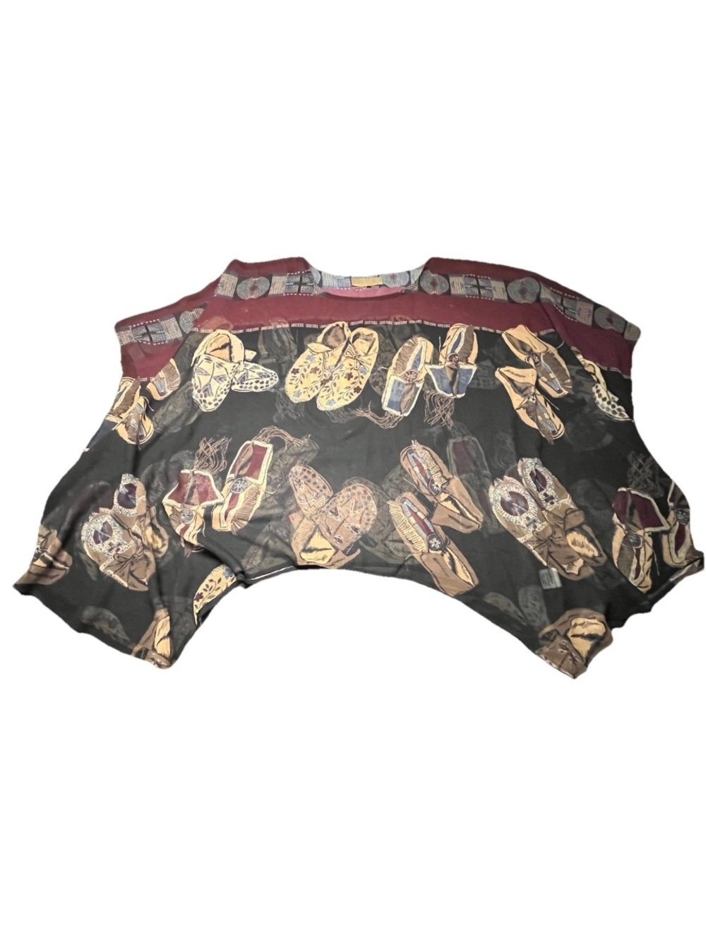 Double D Ranch Moccasin Print Poncho, XL